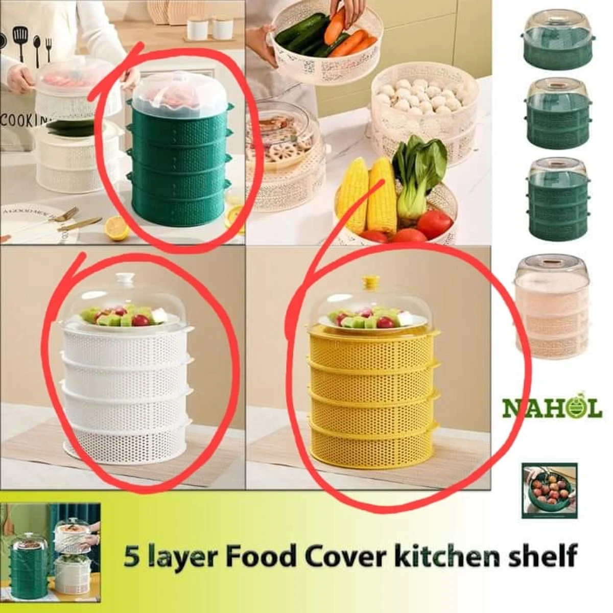 Food Sefty Cover Multi-Layer Basket