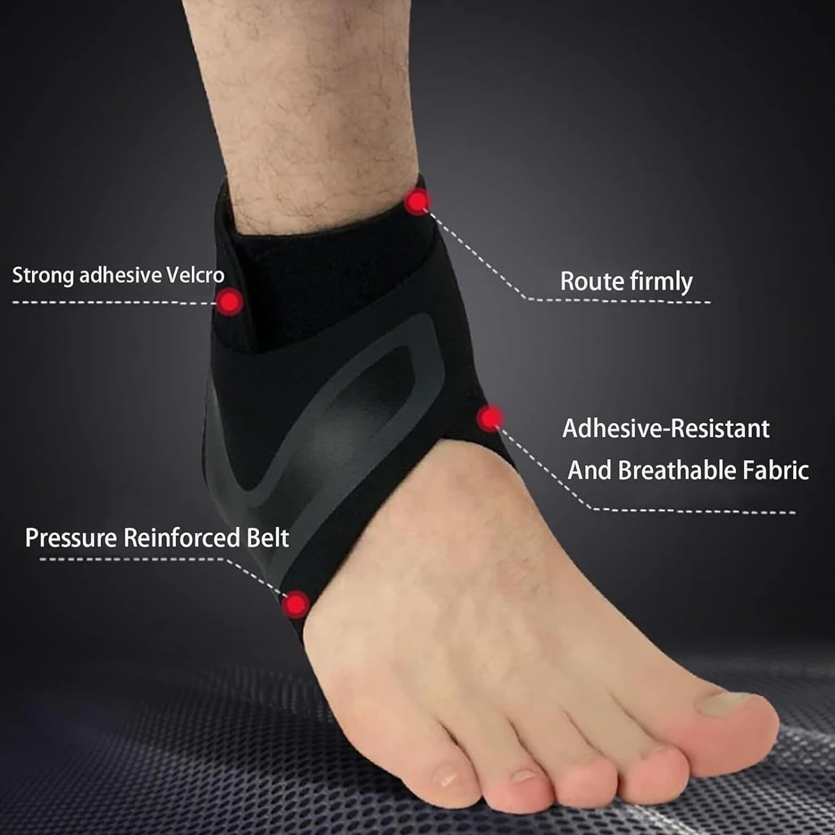 Ankle orthosis support, elastic sprain foot sleeve for sports protection, arthritis, plantar fasciitis, Achilles tendonitis, recovery