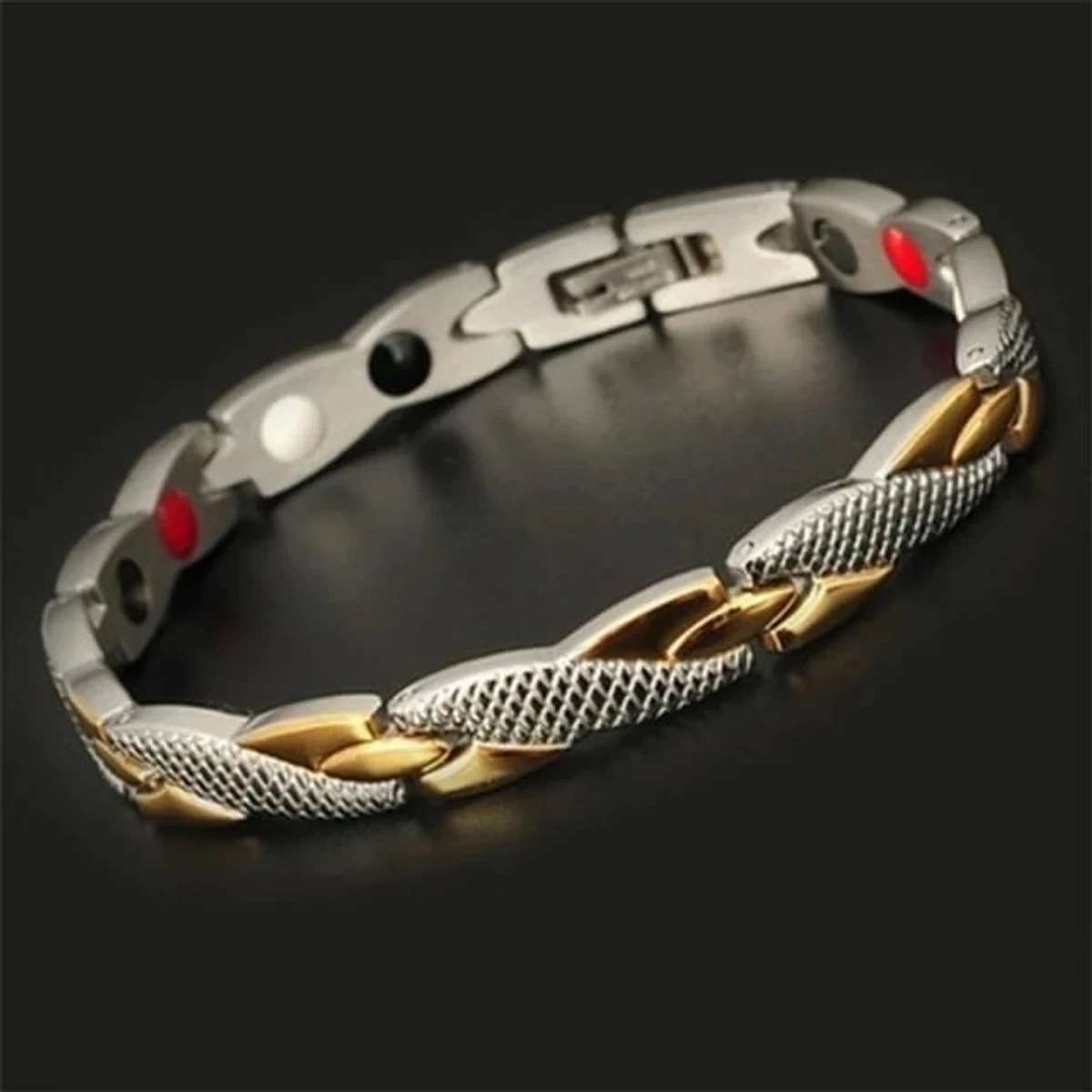 Twisted Dragon Pattern Healthy Care Magnetic Alloy Bracelet(auatul kursi ring free)