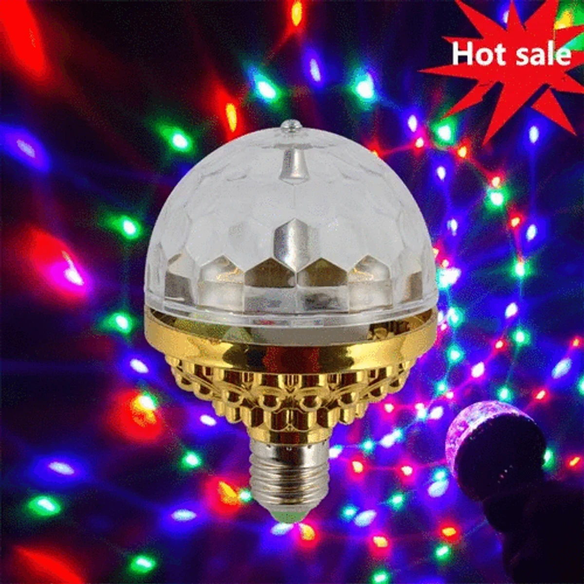 Colorful Rotating Magic Ball Light With Holder