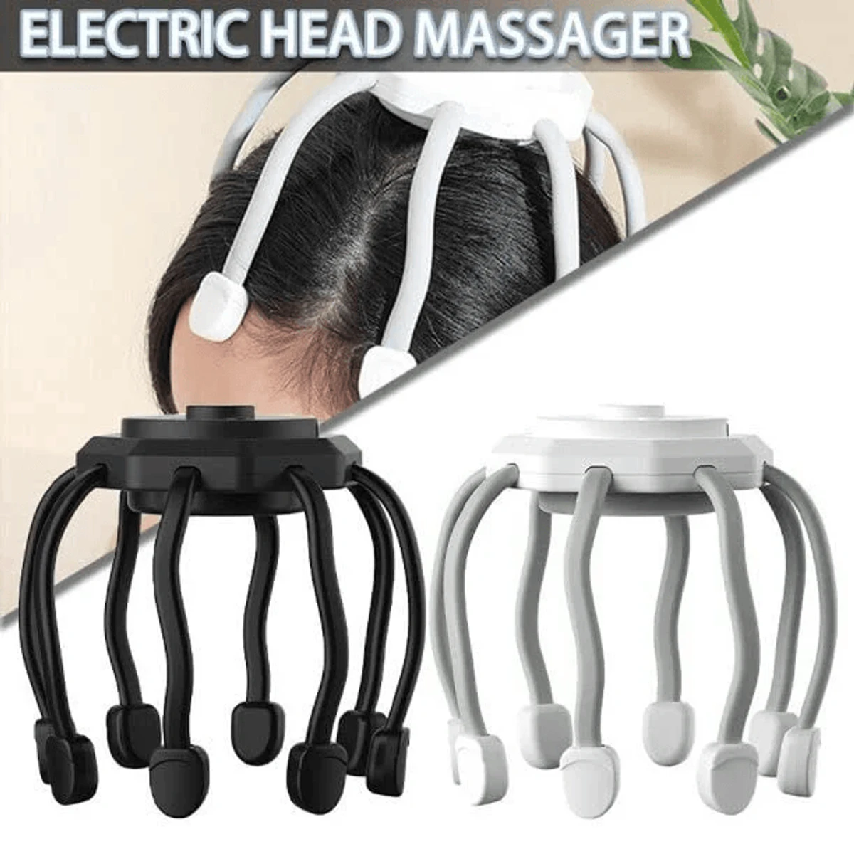 Rechargeable Octopus Head Massager Therapy Device